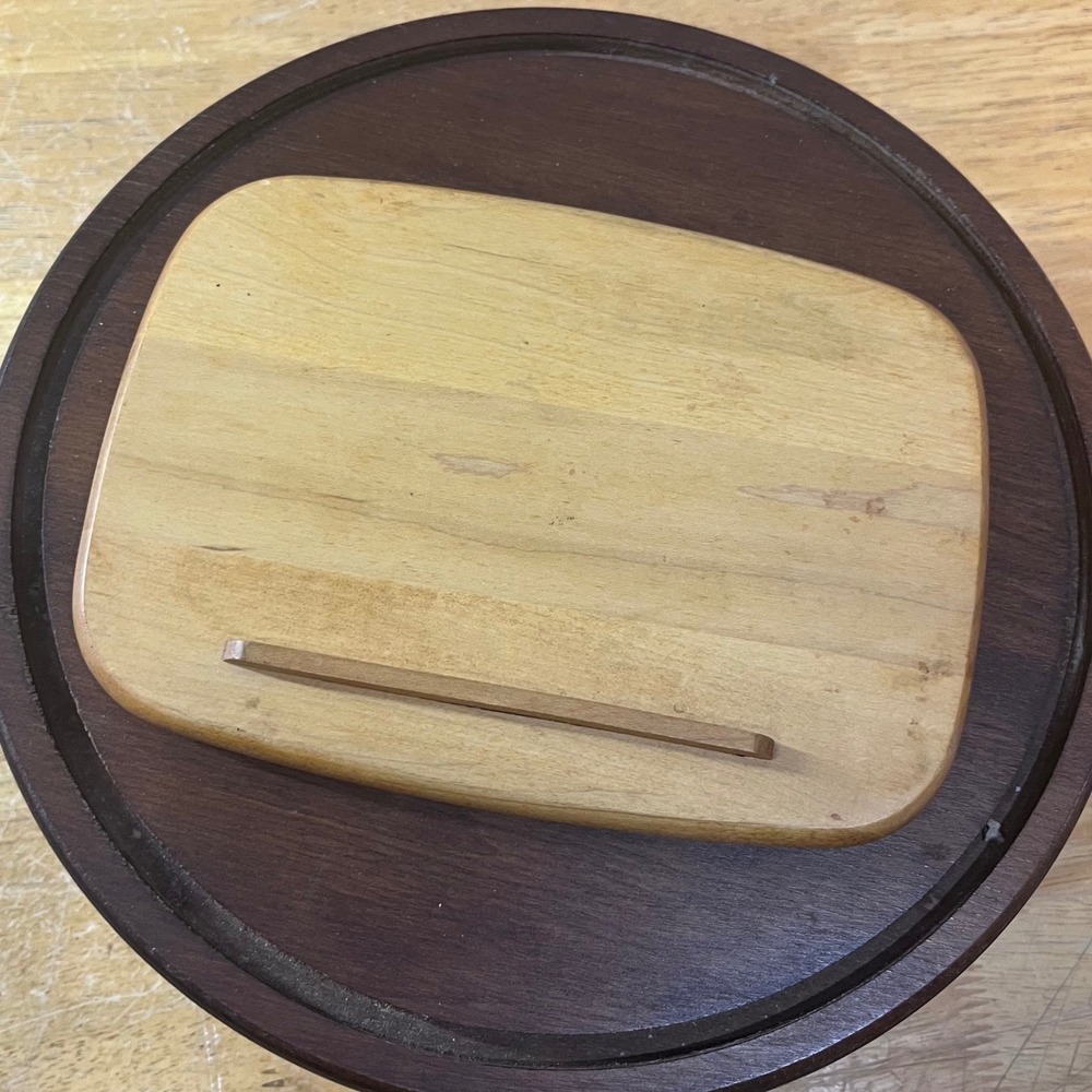 Longaberger Recipe Large Basket Lid Natural Wood Vtg Cookbook Tablet Stand 9x6.5